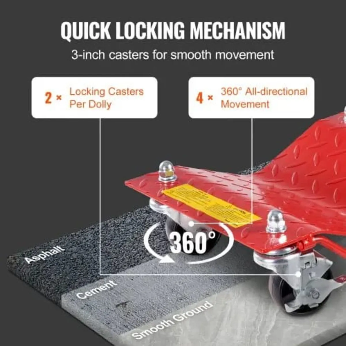 Wheel Dolly, 8000 lbs Capacity Heavy-Duty Steel Ca - Image 3