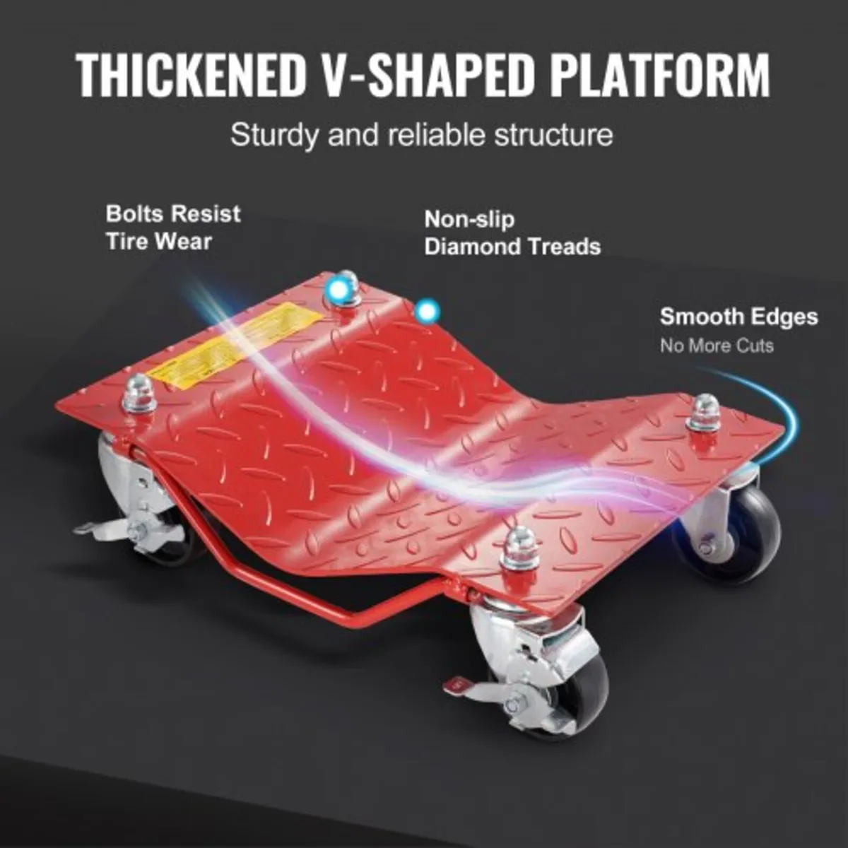 Wheel Dolly, 8000 lbs Capacity Heavy-Duty Steel Ca - Image 4