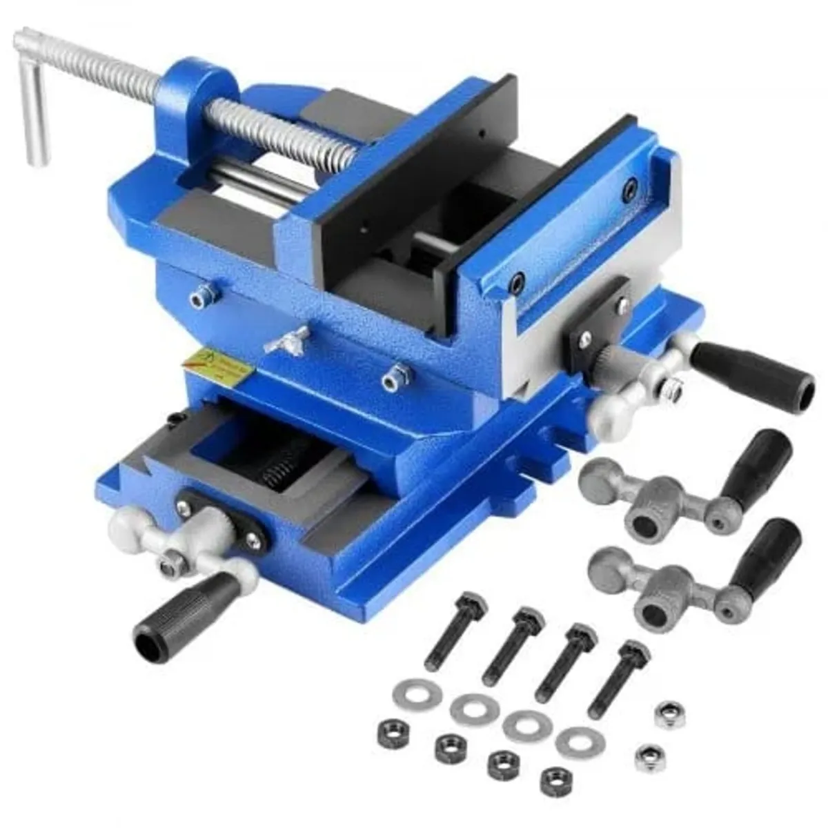 Cross Slide Drill Press Vise, 4 Inch Jaw Width, 2 - Image 1