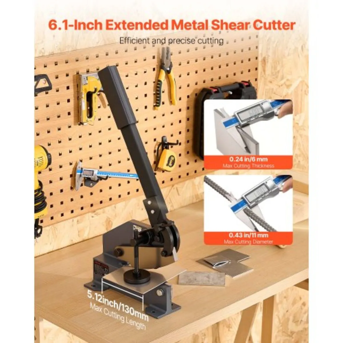Sheet Metal Shear, 155 mm Manual Hand Plate Shear, - Image 3