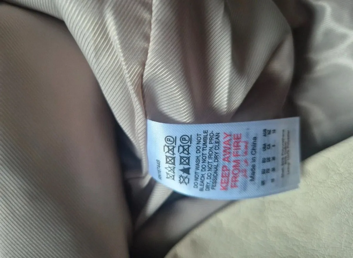 Karen Millen Faux Leather Biker Jacket Size 10 new - Image 2