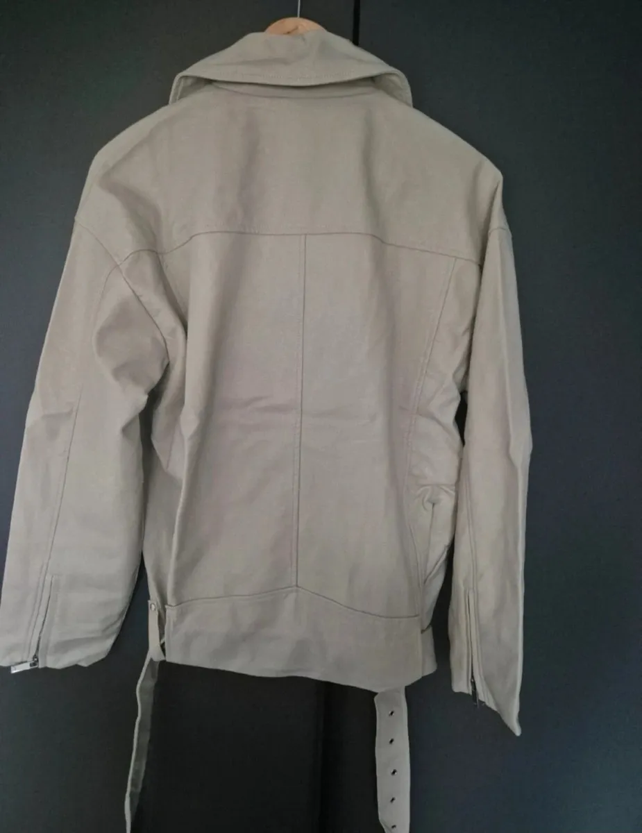 Karen Millen Faux Leather Biker Jacket Size 10 new - Image 3