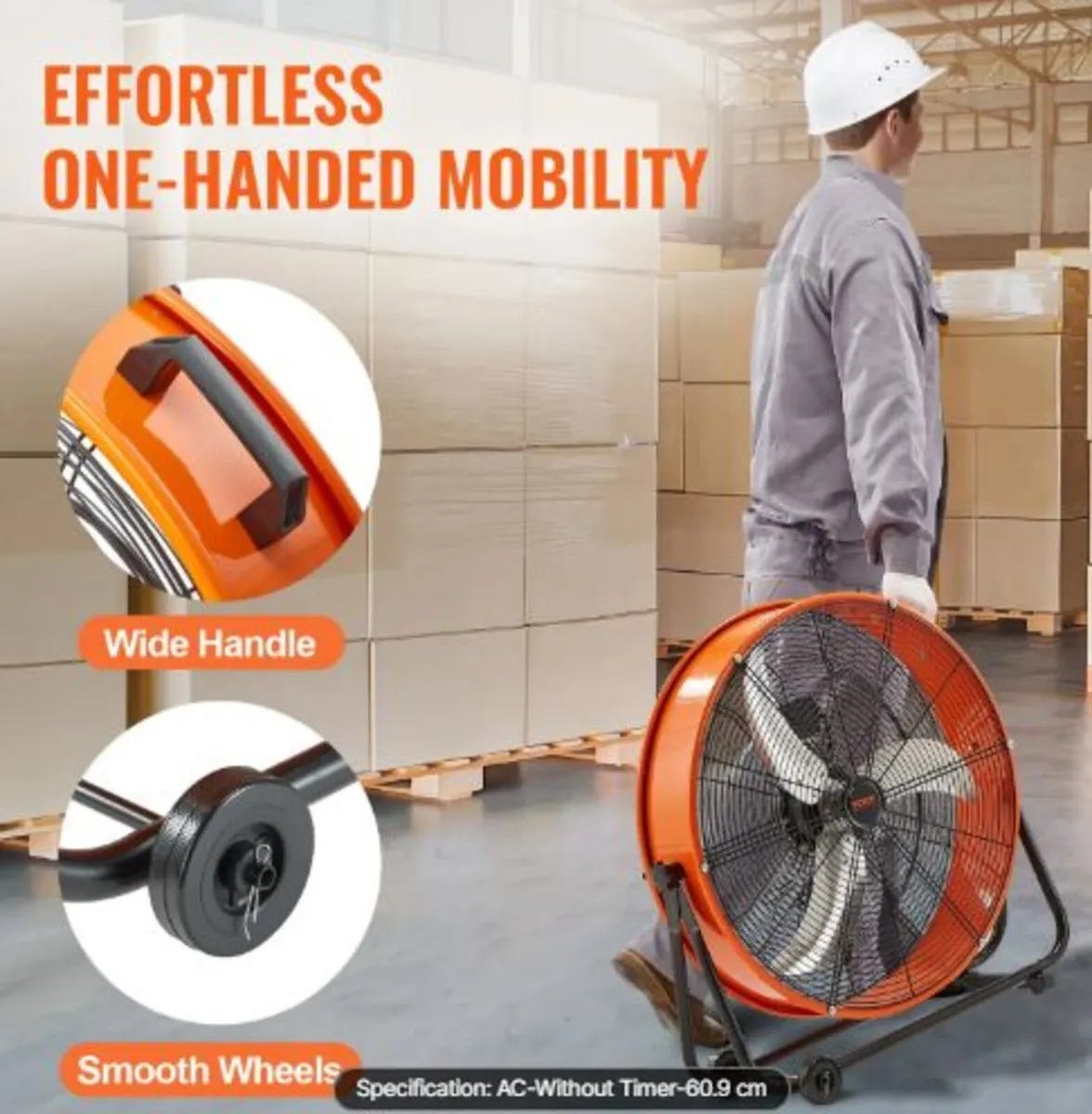 Drum Fan, 24 Inch High Velocity Industrial Shop - Image 3