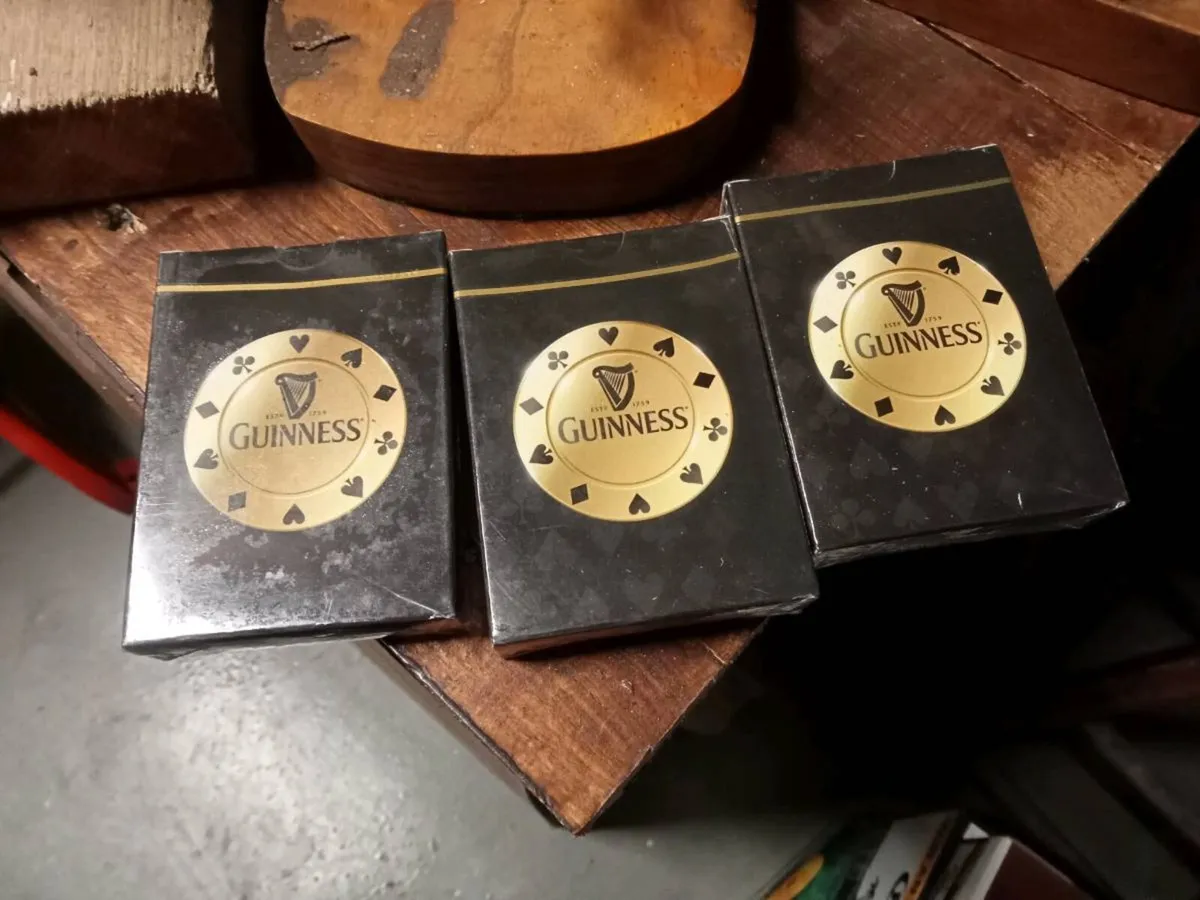 Three old Guinness playing cards - Image 1