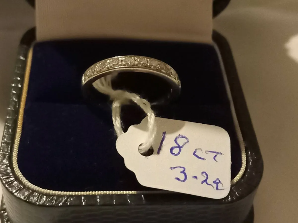 18 ct gold diamond ring half eternity