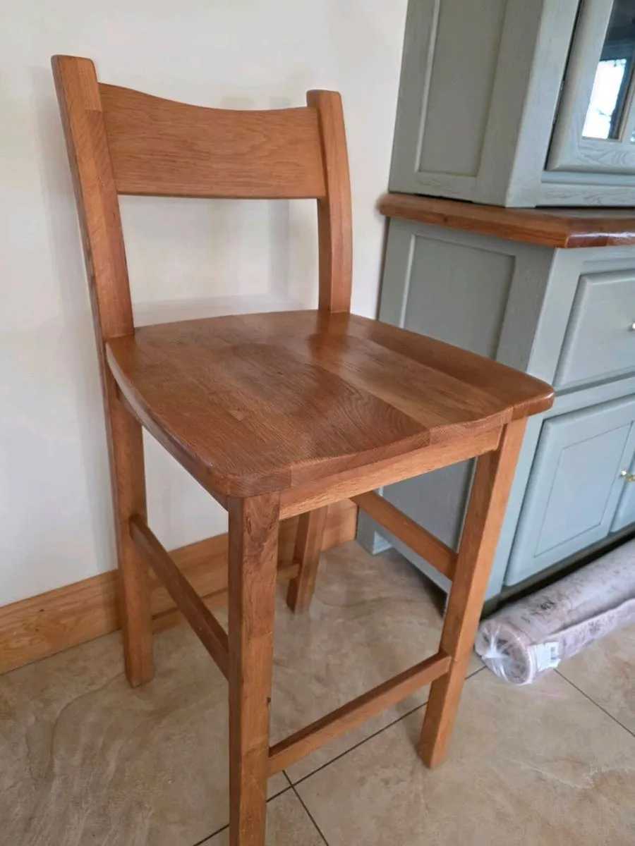 Solid Oak Bar/Counter Stools - Image 1