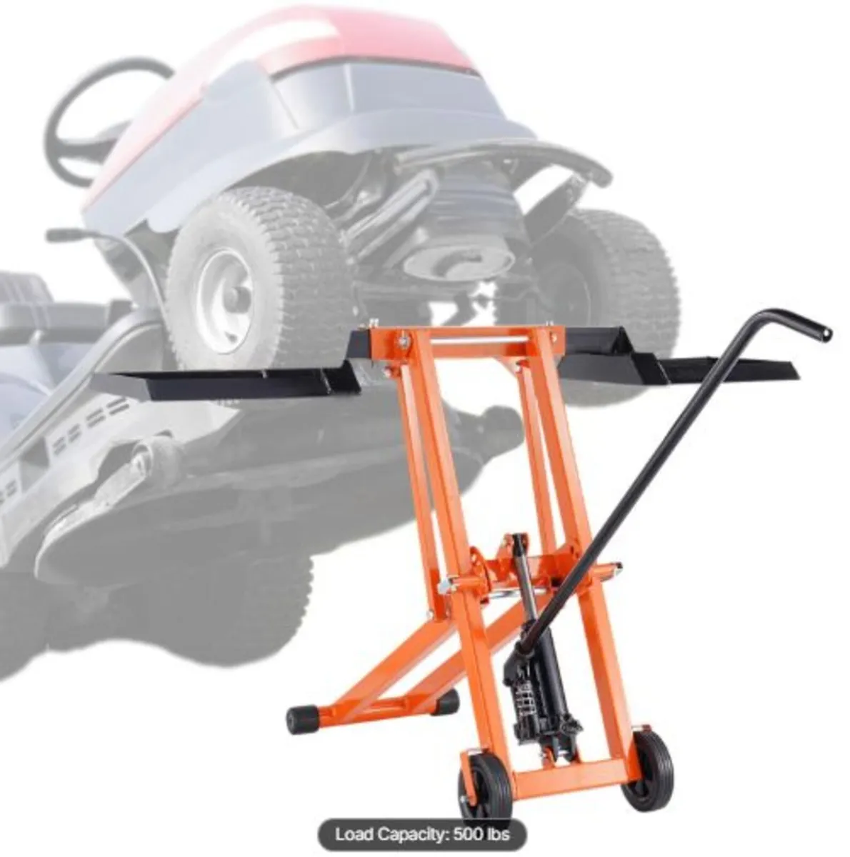 Lawn Mower Lift with Hydraulic Jack, 500 Lbs - Image 1