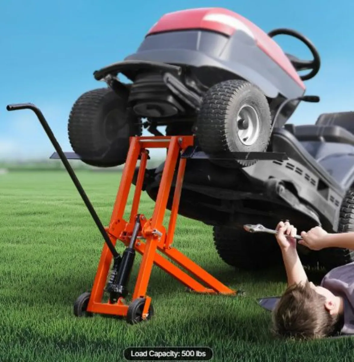 Lawn Mower Lift with Hydraulic Jack, 500 Lbs - Image 4