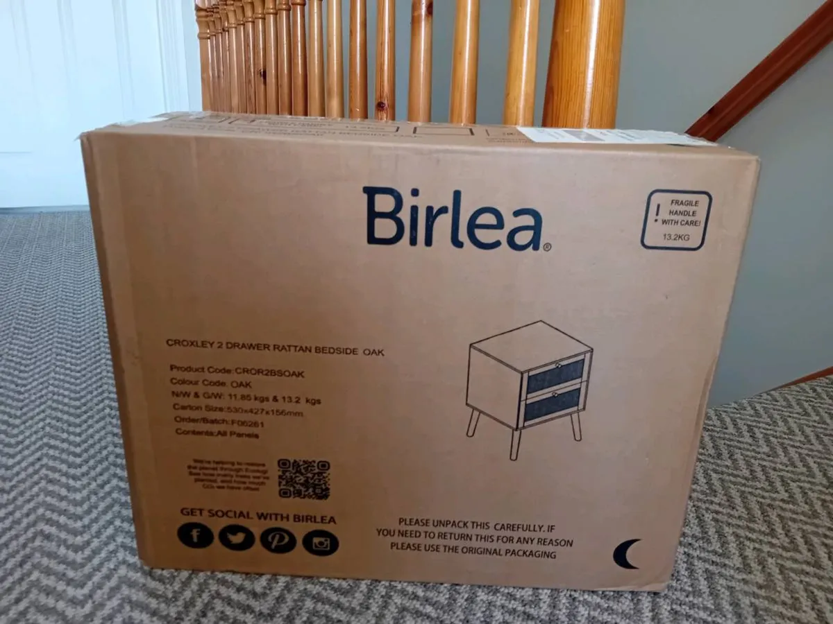 NEW+ SEALED! Birlea "Croxley" Bedside Drawers - Image 3