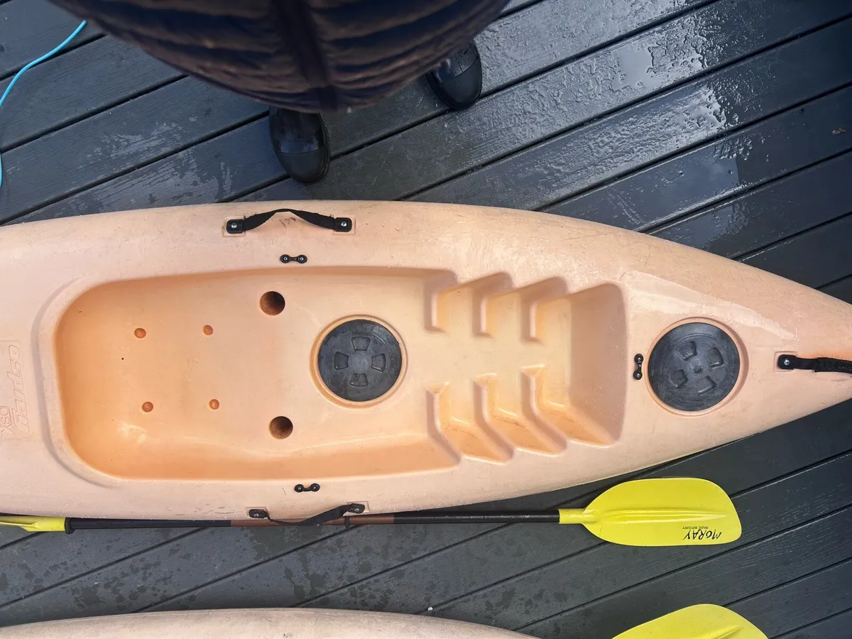 2 sit on top kayaks and paddles - Image 4