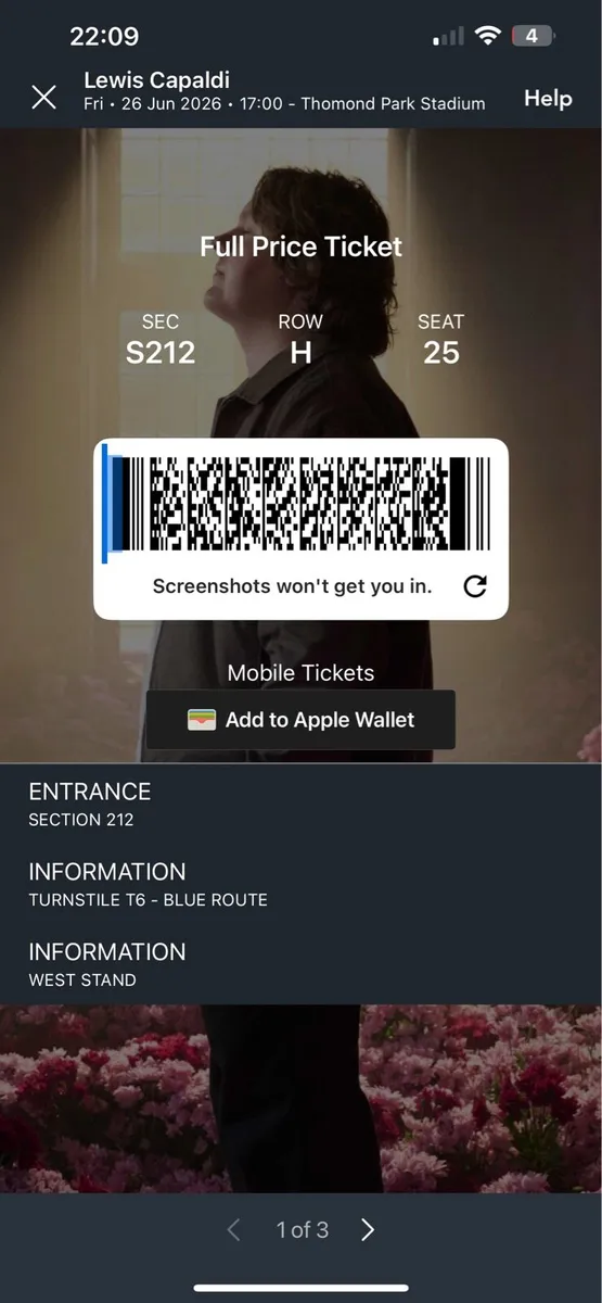 lewis capaldi concert ticket - Image 2