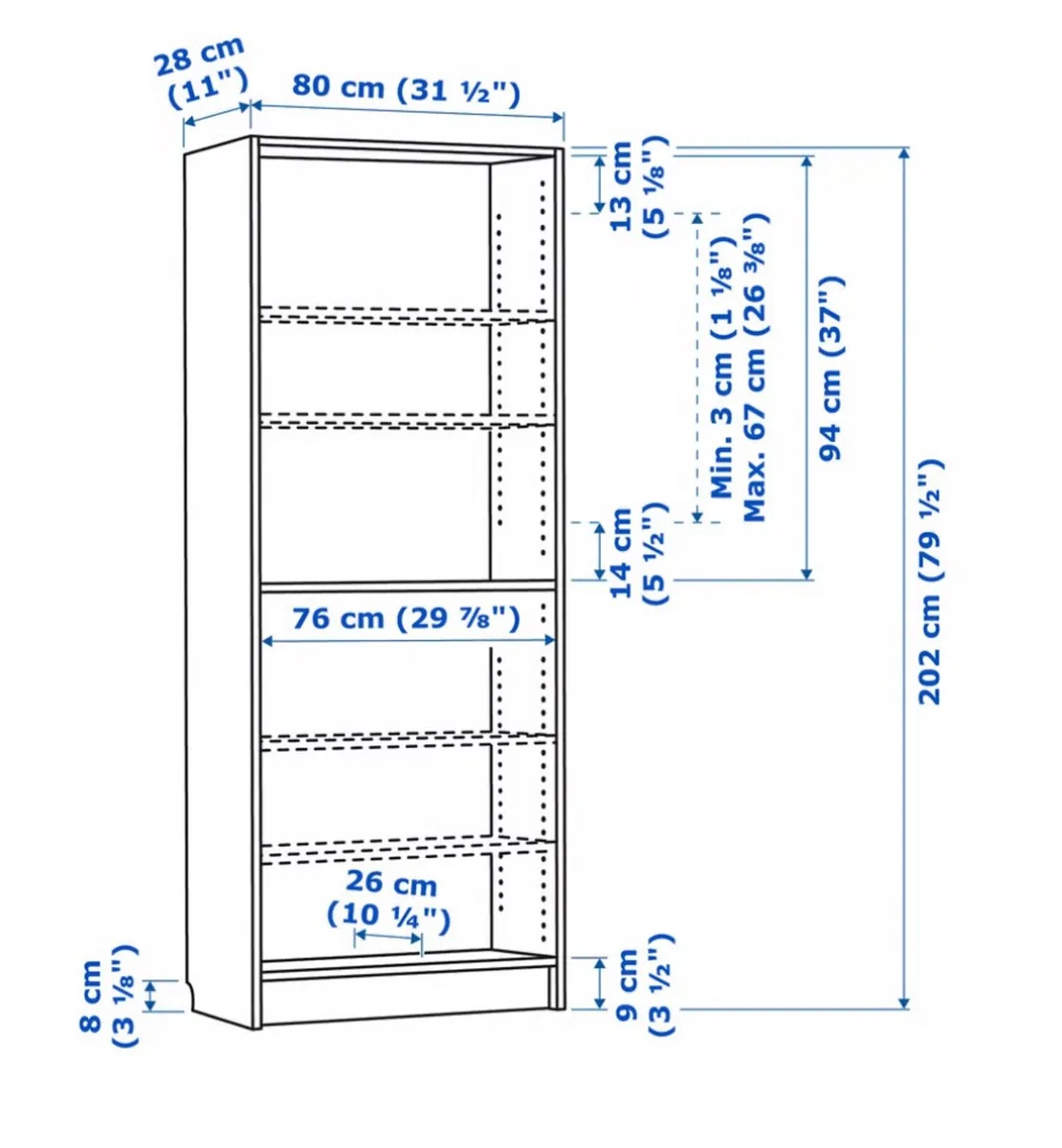 Brand new Ikea Billy bookcase (walnut) - Image 2