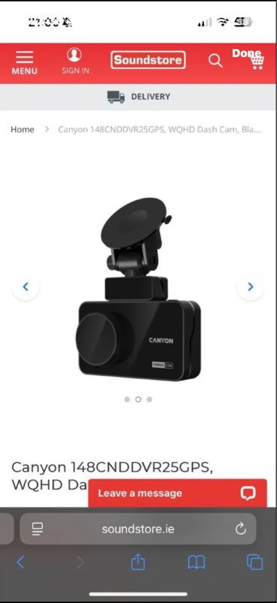 Canyon 148cnddvr25gps, Wqhd Dash Cam - Image 1