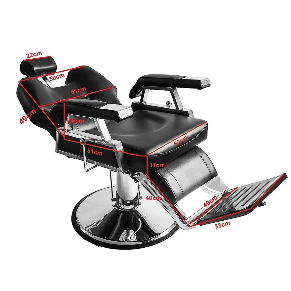 Barber Chair Hydraulic Faux Leather Hairdressing - Image 3