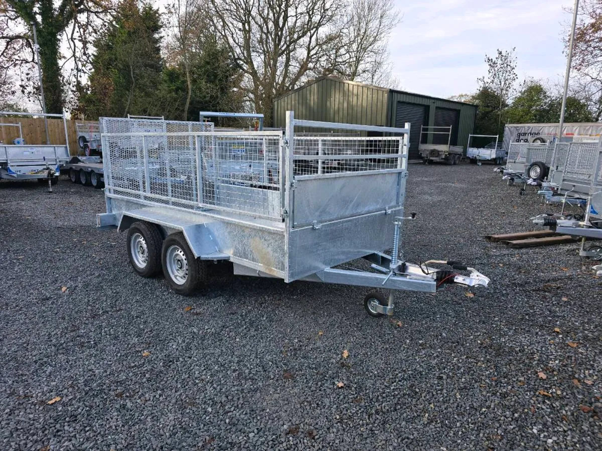 10x5ft galvanised trailer mesh ramp door leds - Image 1