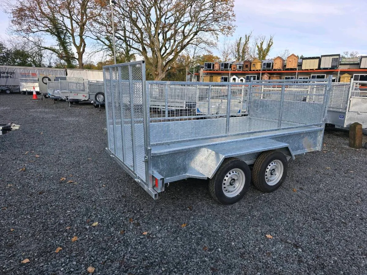 10x5ft galvanised trailer mesh ramp door leds - Image 3
