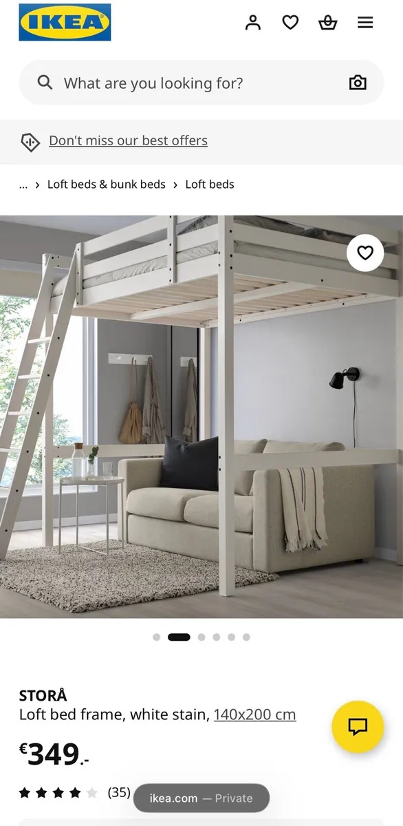 Ikea Stora Double Loft Bed - Image 1