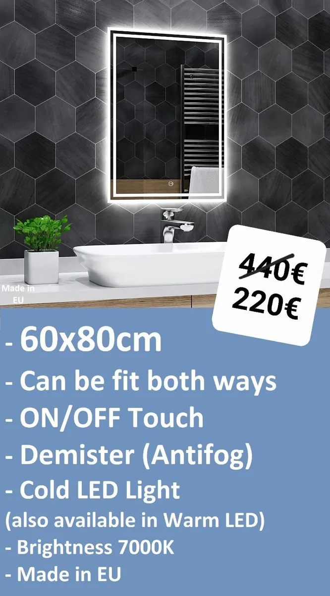 LED Bathroom Mirror Demister Antifog Defogger Fog - Image 4