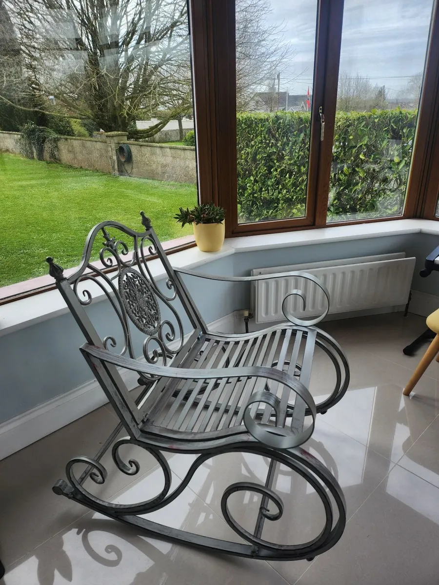 Cast iron rocking chair
