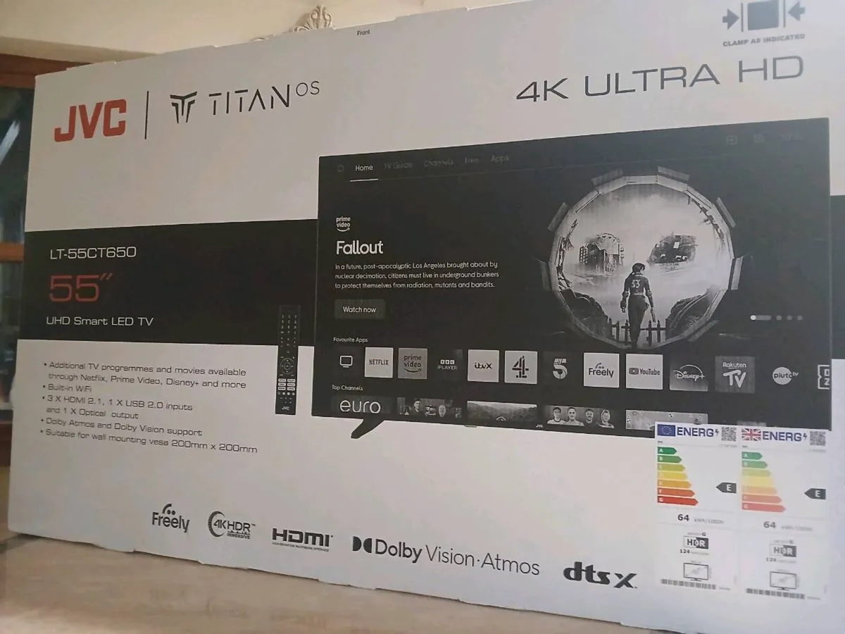 New jvc 55 inch only 2 days old its new cozt 410 - Image 2