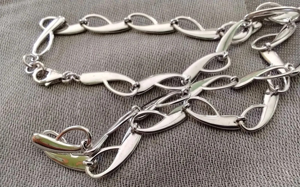 Sterling silver designer Lucy Q necklace 18"NEW - Image 1