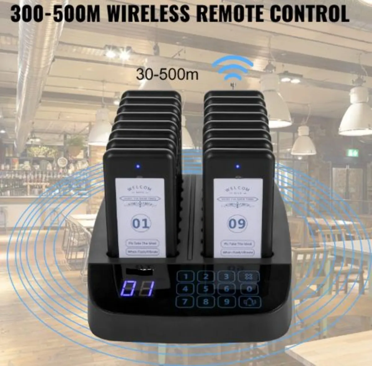 Restaurant Pager 16 Coasters Paging System Max 98 - Image 2