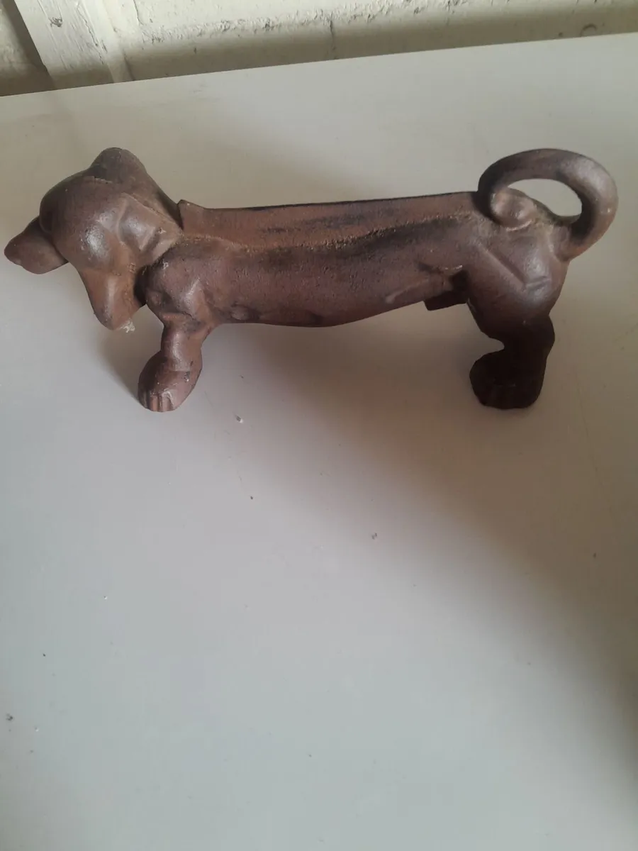 Castiron dachshund  boot scraper - Image 1