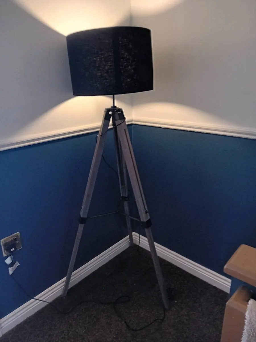 Tall lamp    small  blanket box solid pine - Image 1