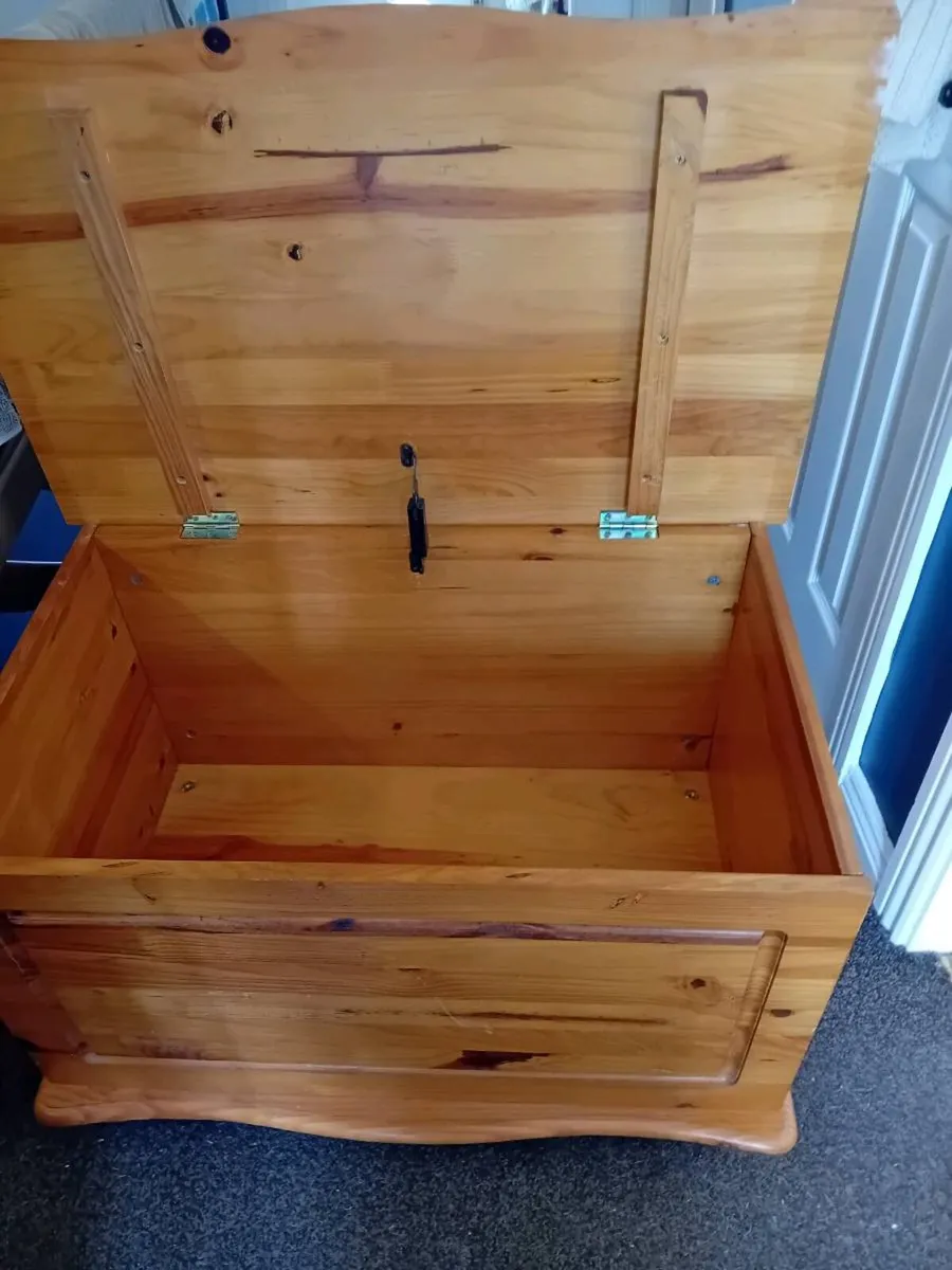 Tall lamp    small  blanket box solid pine - Image 4