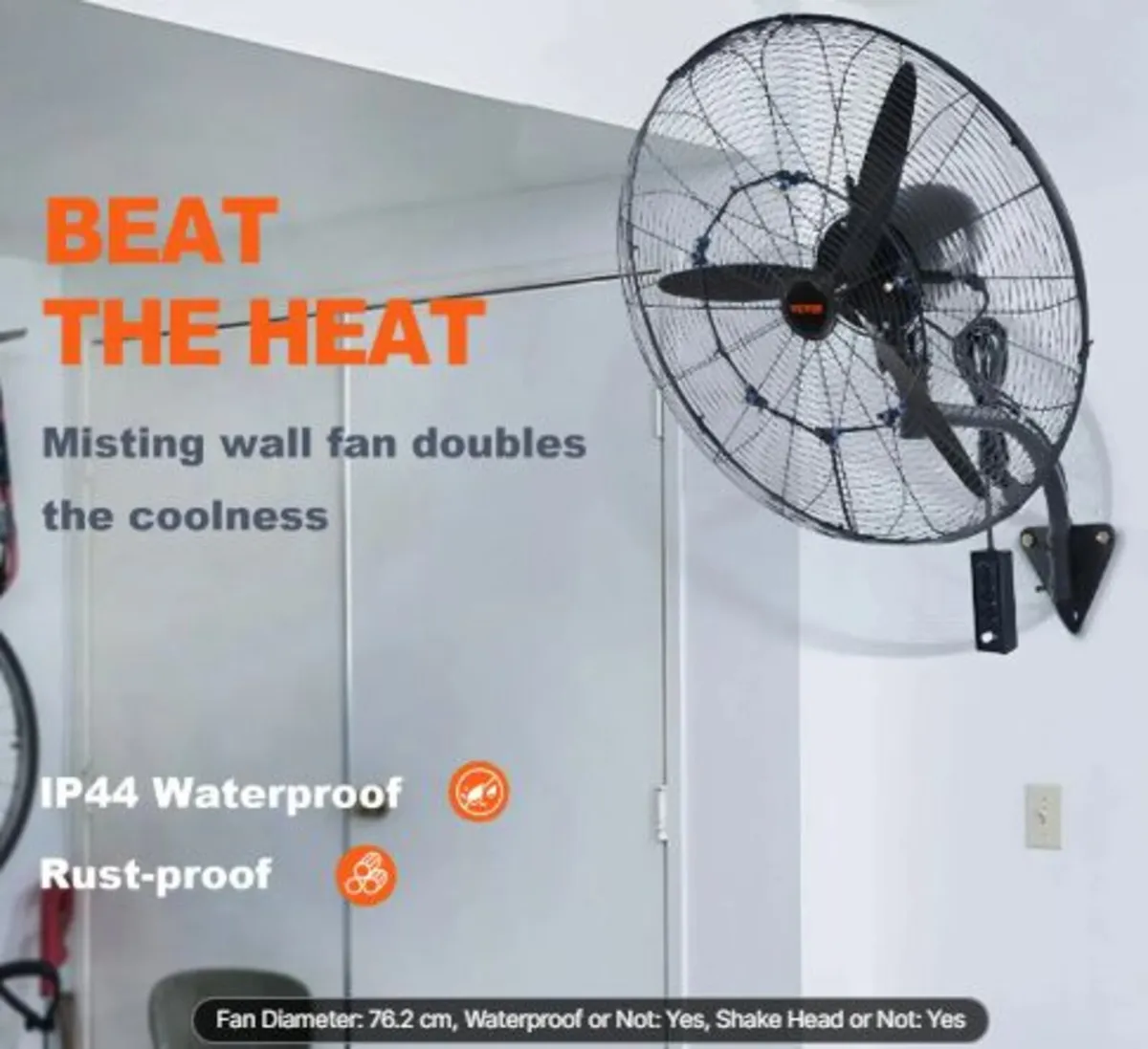 Mist Fan, 29.5 inch Waterproof Industrial Fan, 3 - Image 2
