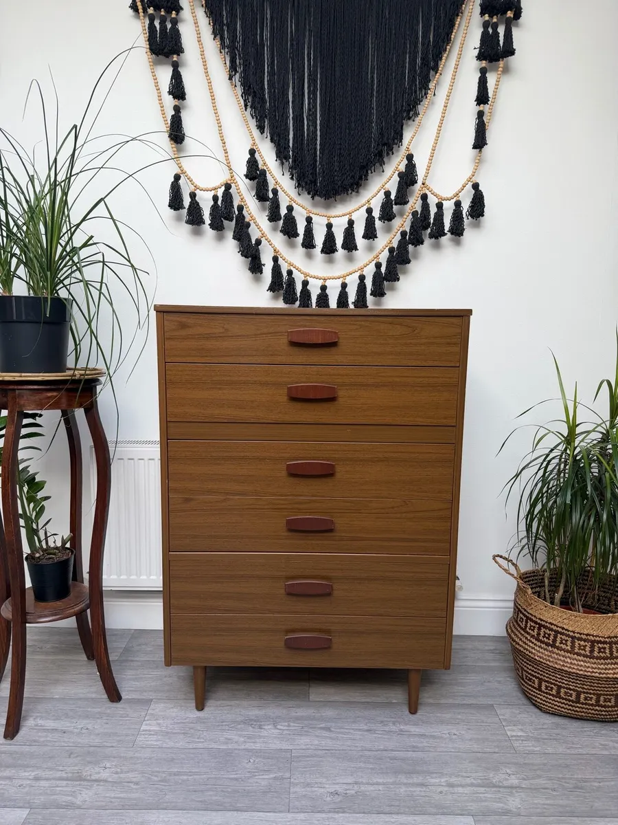 Mid Century Chest of Drawers Tallboy - Image 1