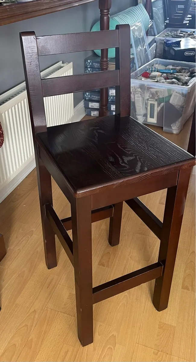Stools solid mahogany - Image 1
