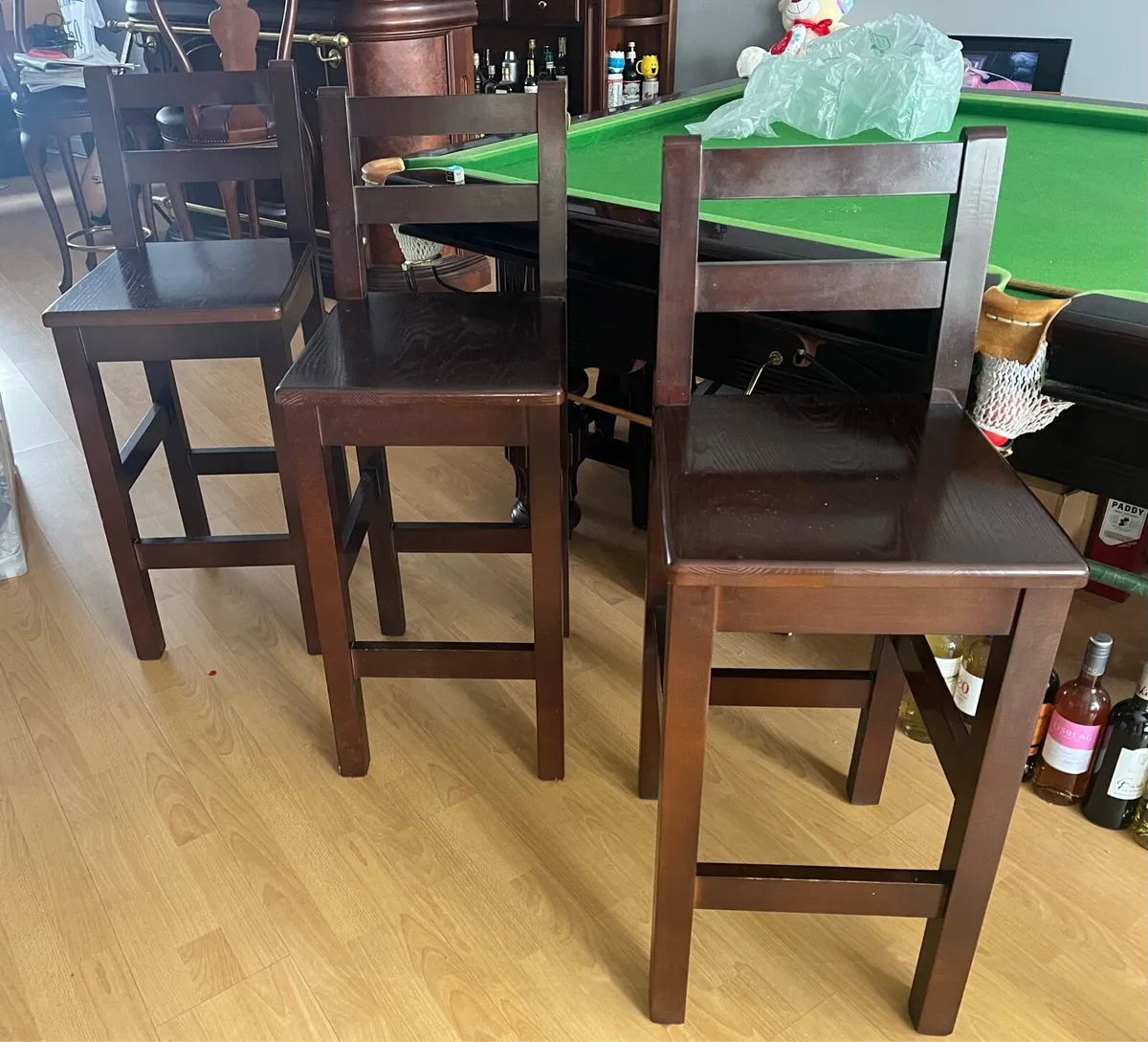 Stools solid mahogany - Image 2