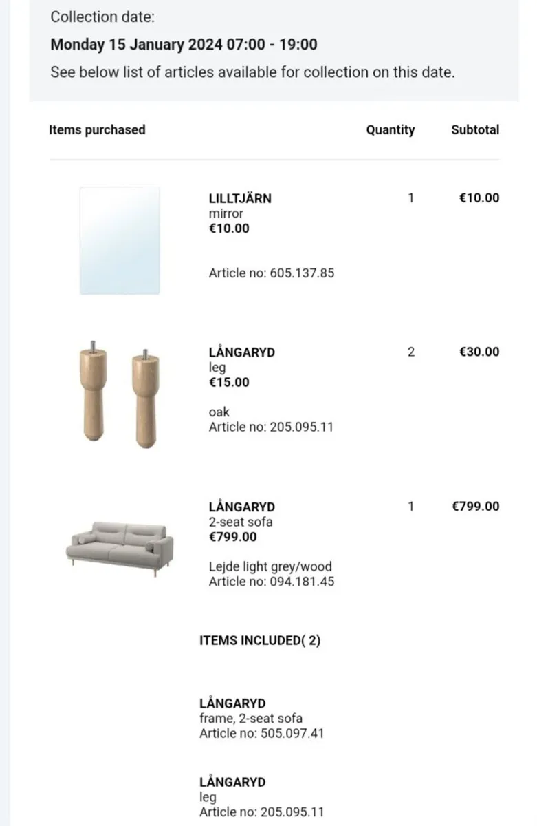 Light Grey Langaryd 2 Seater Couch - Image 2