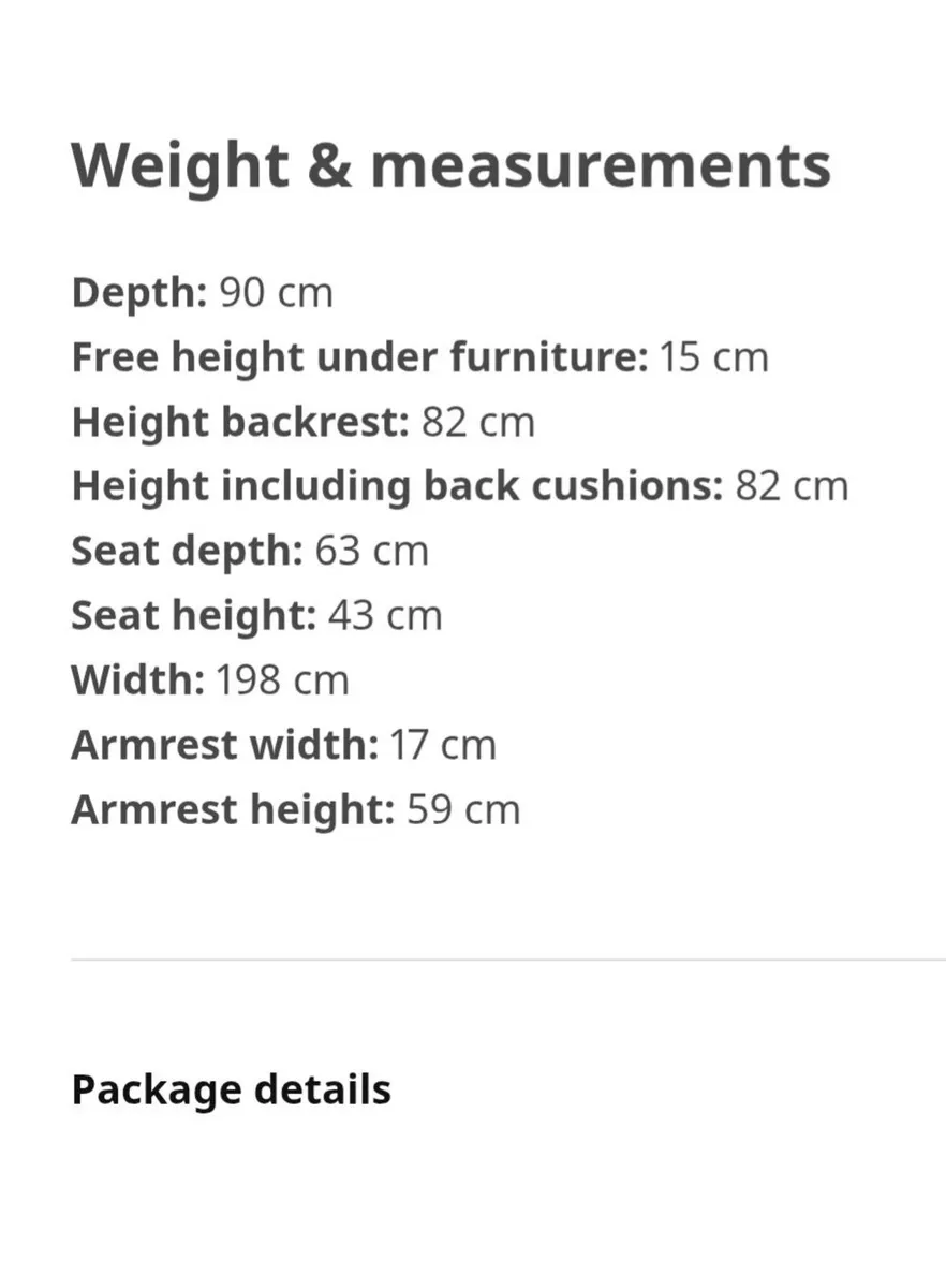 Light Grey Langaryd 2 Seater Couch - Image 3