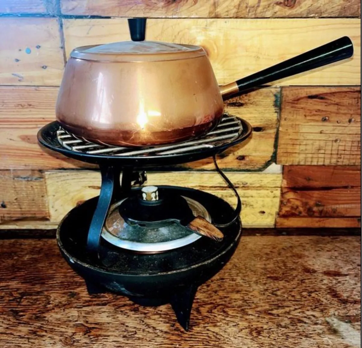 Mid century fondue set - Image 1
