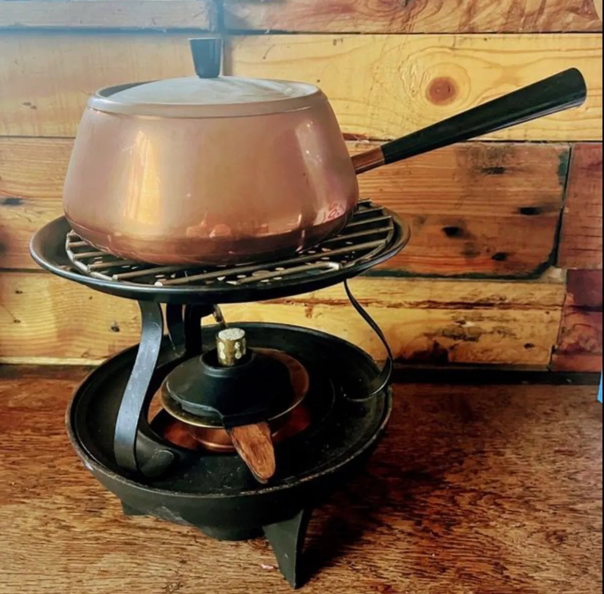 Mid century fondue set - Image 2