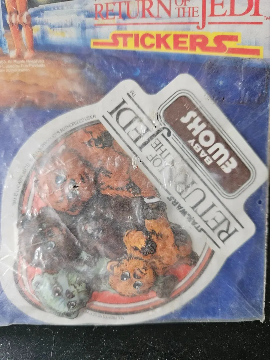 Vintage Star Wars Ewok Stickers - Image 2
