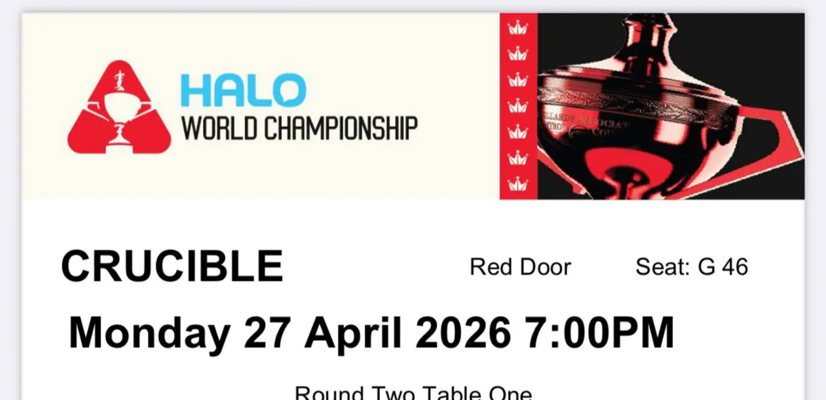 Crucible Snooker Ticket