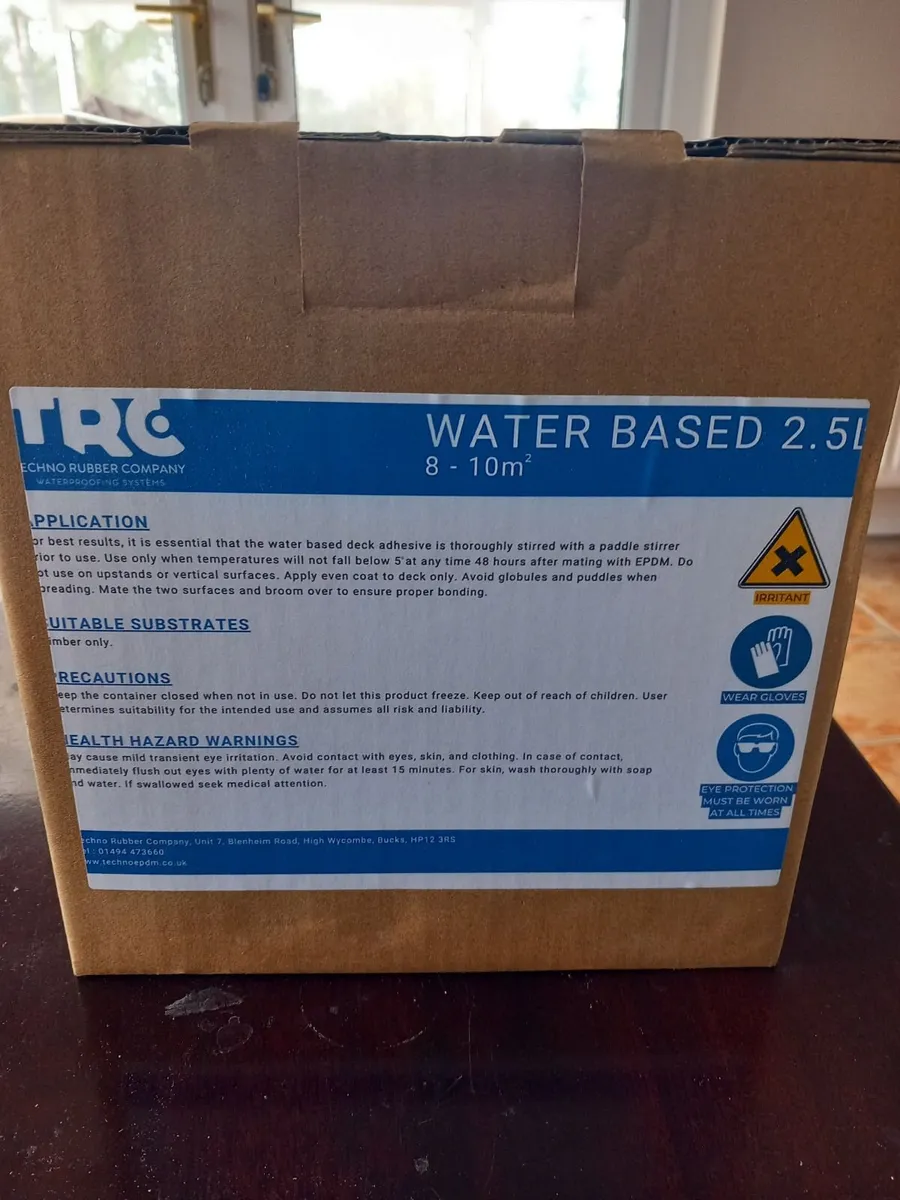 EDPM water bassed adhesive for flat roofing - Image 1