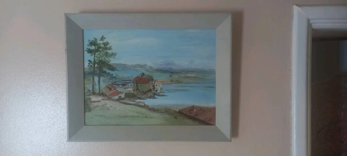 Nice Vintage (1986) framed & signed Painting - Image 1