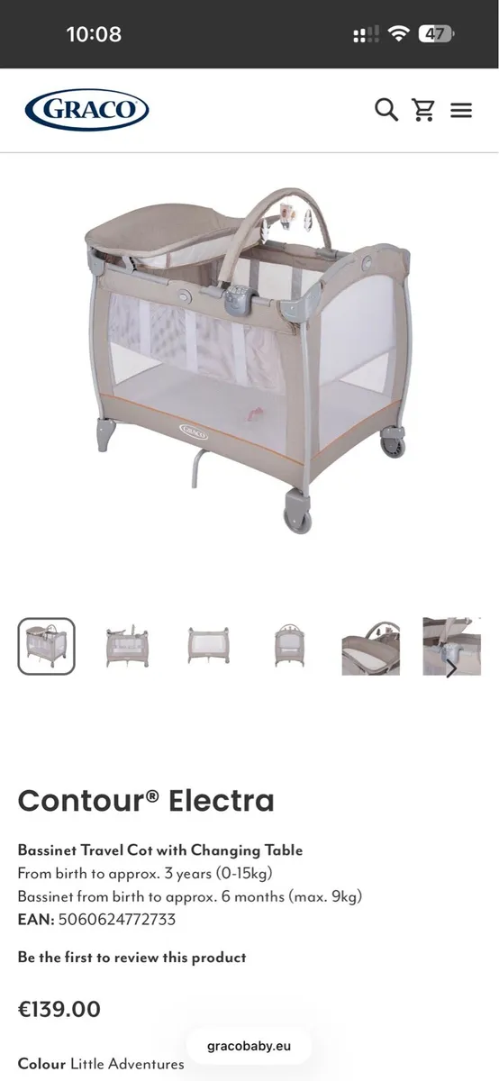 Grace Travel Cot - Image 2