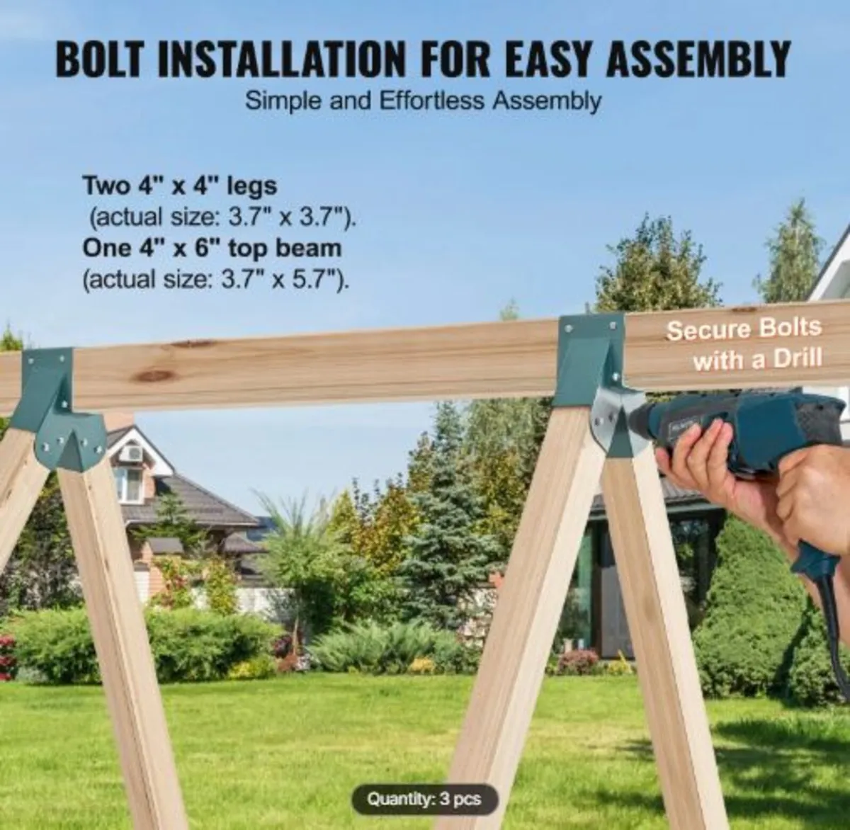 A-Frame Middle Swing Set Brackets, Heavy Duty - Image 3