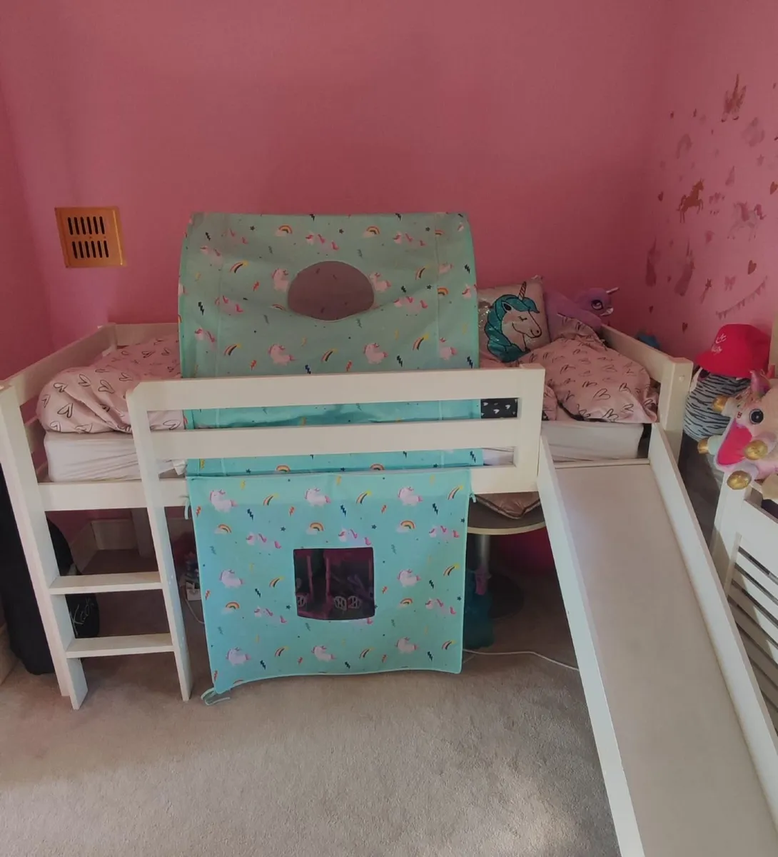 Single high sleeper bed with slide - Image 1