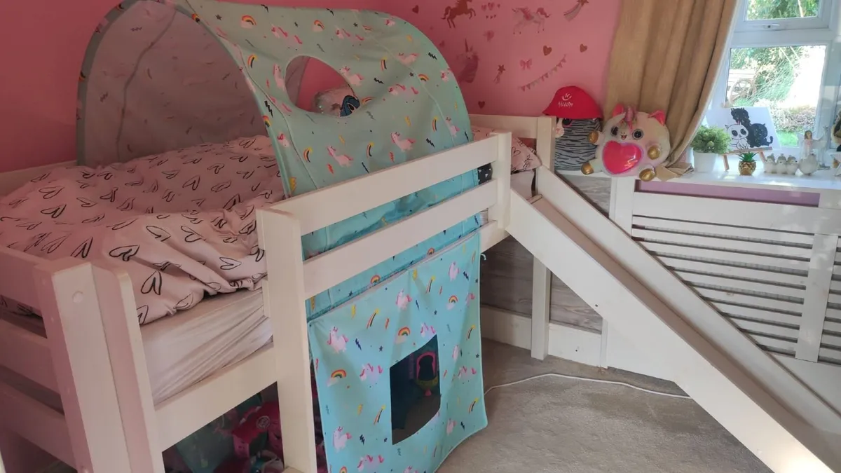 Single high sleeper bed with slide - Image 2