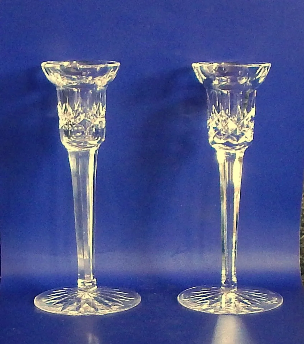 Pair of Vintage Waterford Crystal Candlesticks - Image 2