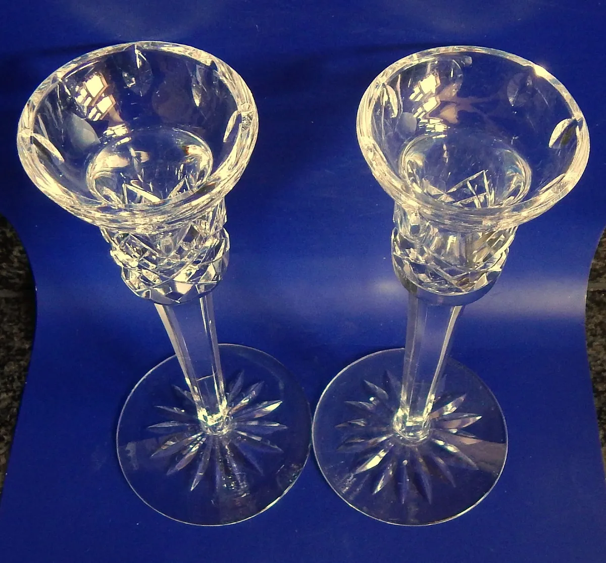 Pair of Vintage Waterford Crystal Candlesticks - Image 3