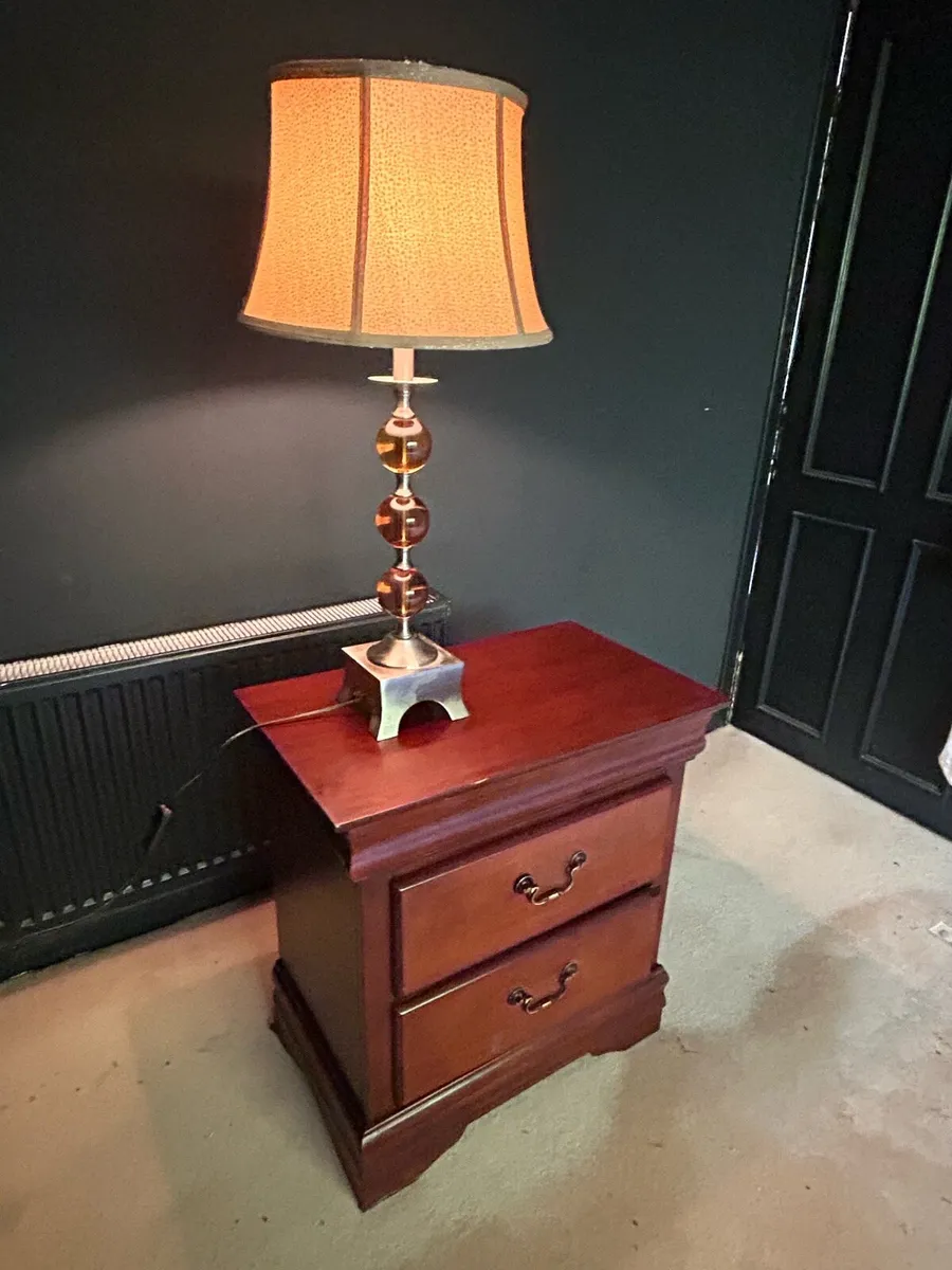 Bedside locker and lamp - Image 1