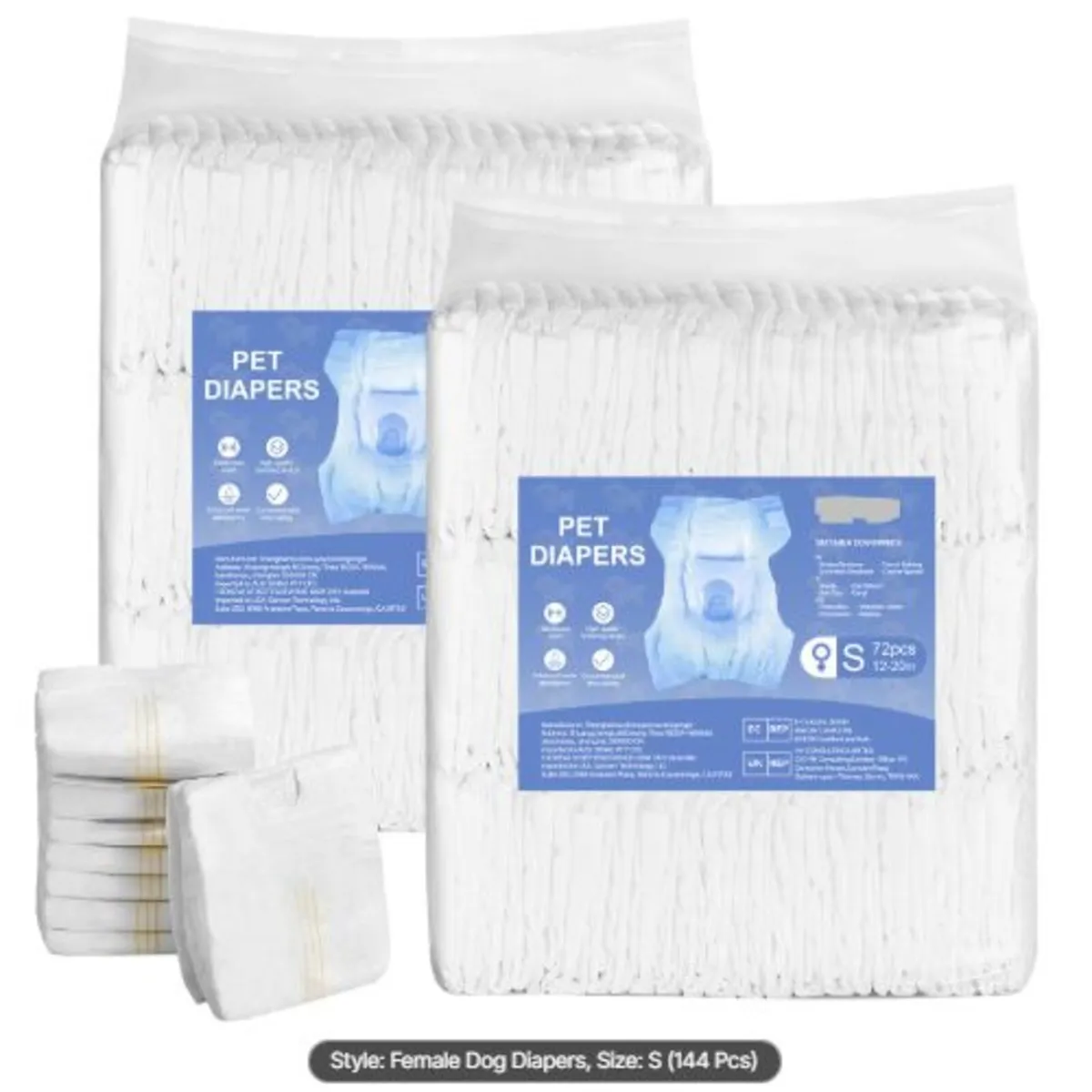 Disposable Dog Diapers,Super Absorbent Female Dog - Image 1