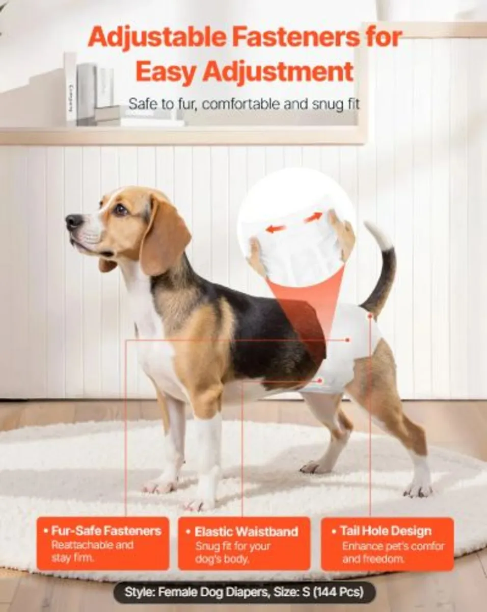 Disposable Dog Diapers,Super Absorbent Female Dog - Image 2